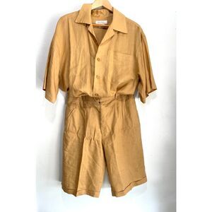 Daniel Ellissa 100% linen men's 2 pieces shorts & shirt set  L top/ 34 shorts